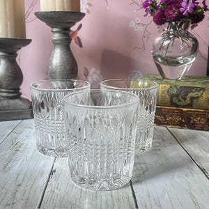 Old Fashion Whiskey Rocks Glasses Set of Three