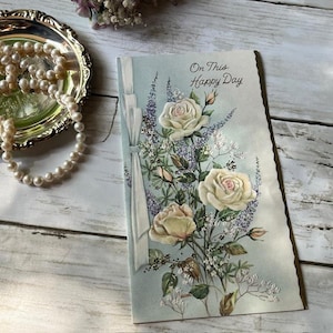 Vintage Wedding Card- Unused, Ephemera, Greeting Card, Retro Wedding, The Central Association of the Miraculous Medal