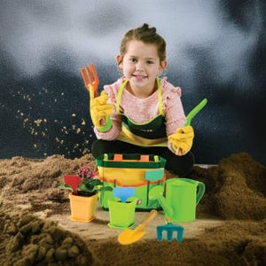 Kids Gardening Tool Set with Tote Bag – 12 PCS Toddler Garden Tools with Apron, Gloves, Watering Can – Play Set for Boys and Girls Ages 3+