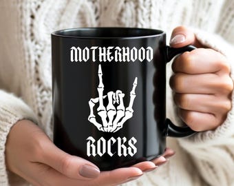 Motherhood Rocks-mugg: Rolig skelettmamma-kaffekopp
