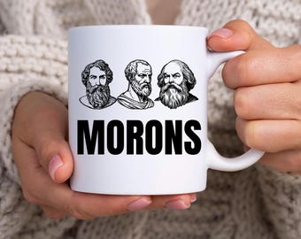Plato, Aristoteles, Sokrates ... Idioten, Prinzessin Braut Tasse, undenkbar, wie gewünscht, Kult, Filmzitat, lustiges Filmgeschenk
