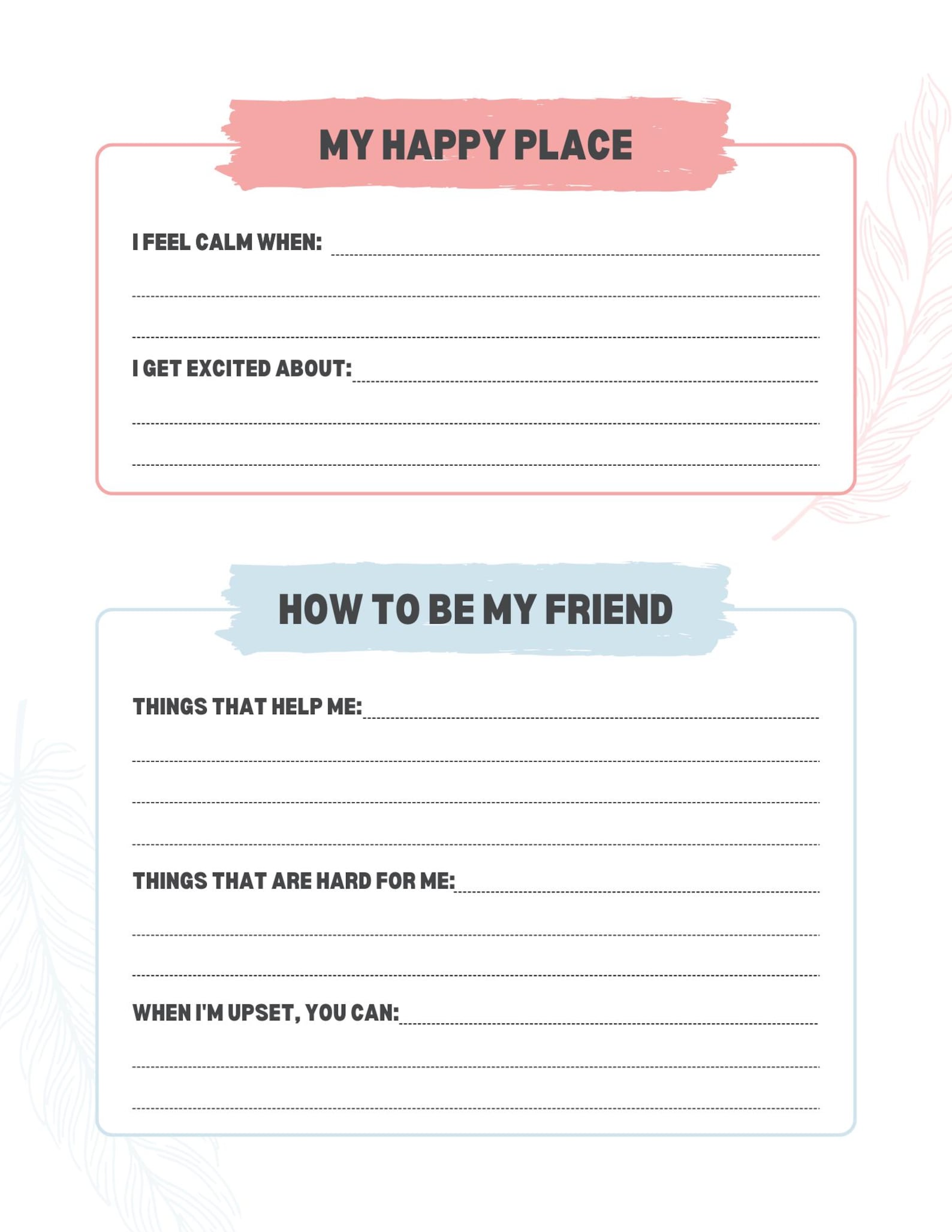 Special Needs Fine Motor Skills Worksheets PDF for Handwriting Practice