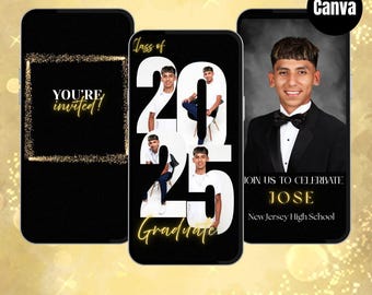 2025 Graduation Video Invitation: Editable Photo Template (Digital Download)
