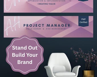 May include: A promotional image with text that reads "BUILD YOUR PROFESSIONAL BRAND!" and "PROJECT MANAGER." The image features a white chair, a gold vase with flowers, and a logo that says "Digital Everly."