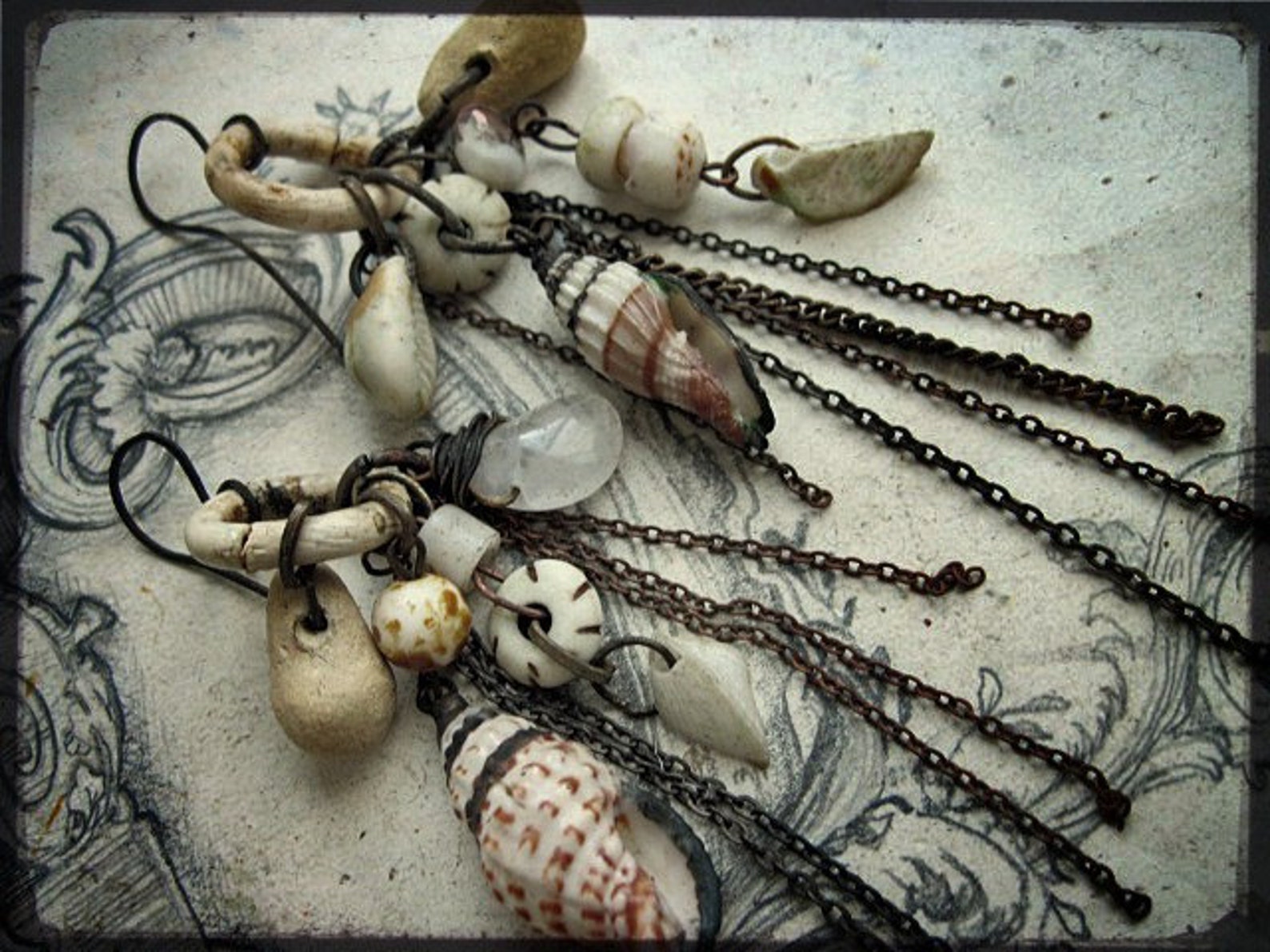 Silver Bells and Cockle Shells. Victorian Tribal Earrings. Etsy