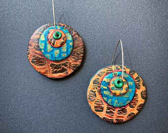 Colorful, crackle charm earrings, yeah