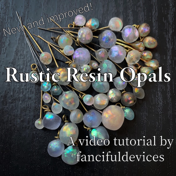 Grungy Resin Opals Tutorial, a UV resin video by fancifuldevices