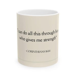 Bible Verse Mug, Faith Mug, Christian Coffee Mug, Jesus Mug, Christian Gifts, Inspirational Mug, Corinthians 16:44, Religious Mugs
