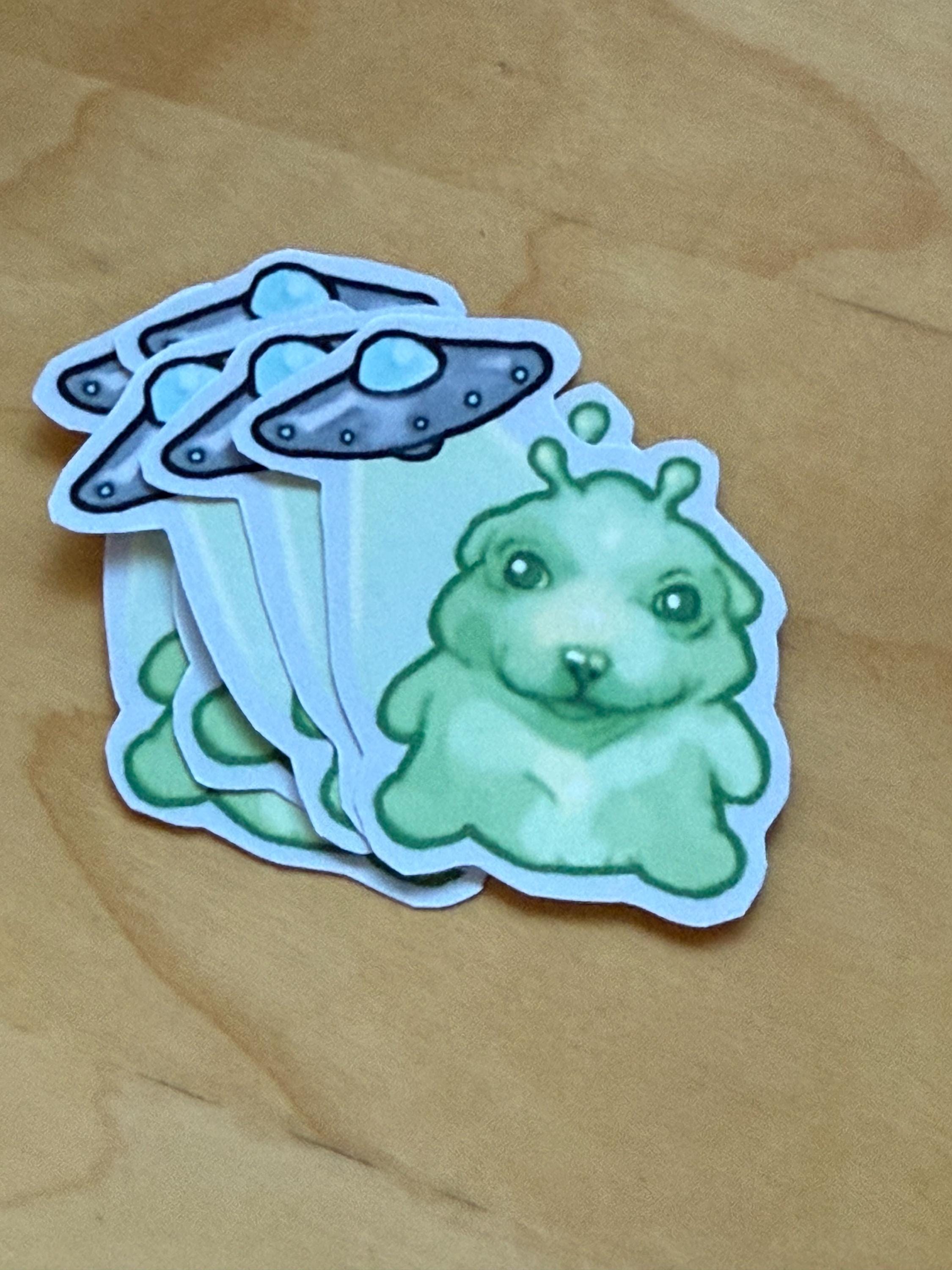 Pibble Alien Dog Sticker - Etsy