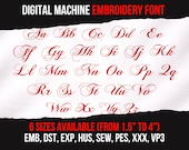 Elegant Calligraphy Embroidery Font | Script Alphabet Monogram (pes, dst, exp, hus, sew, xxx, vp3)