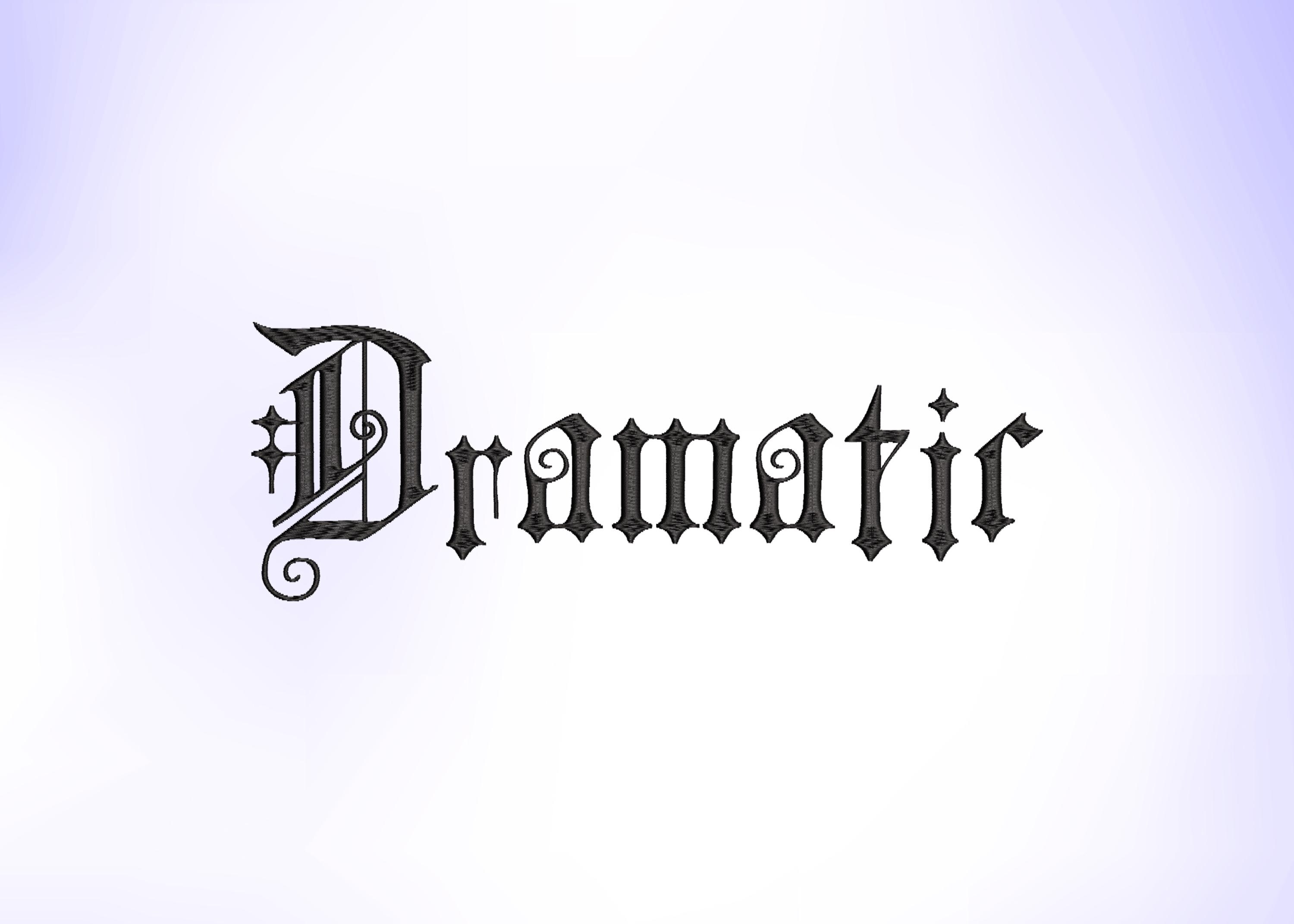 Gothic Machine Embroidery Font EMB – Satin Stitch Blackletter Script ...