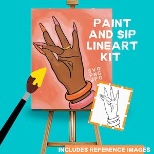 You Ate That - Paint Party Line Art | Sip and Paint Design | Instant Download image 1