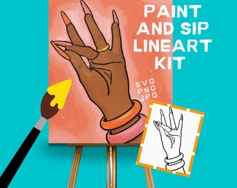 You Ate That - Paint Party Line Art | Sip and Paint Design | Instant Download