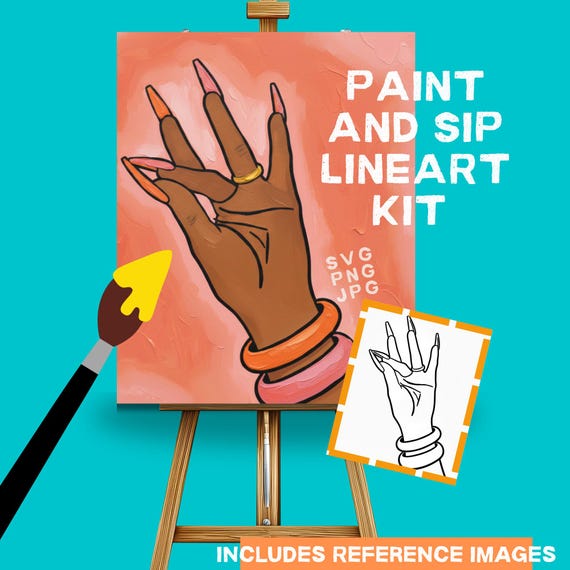 You Ate That - Paint Party Line Art | Sip and Paint Design | Instant Download