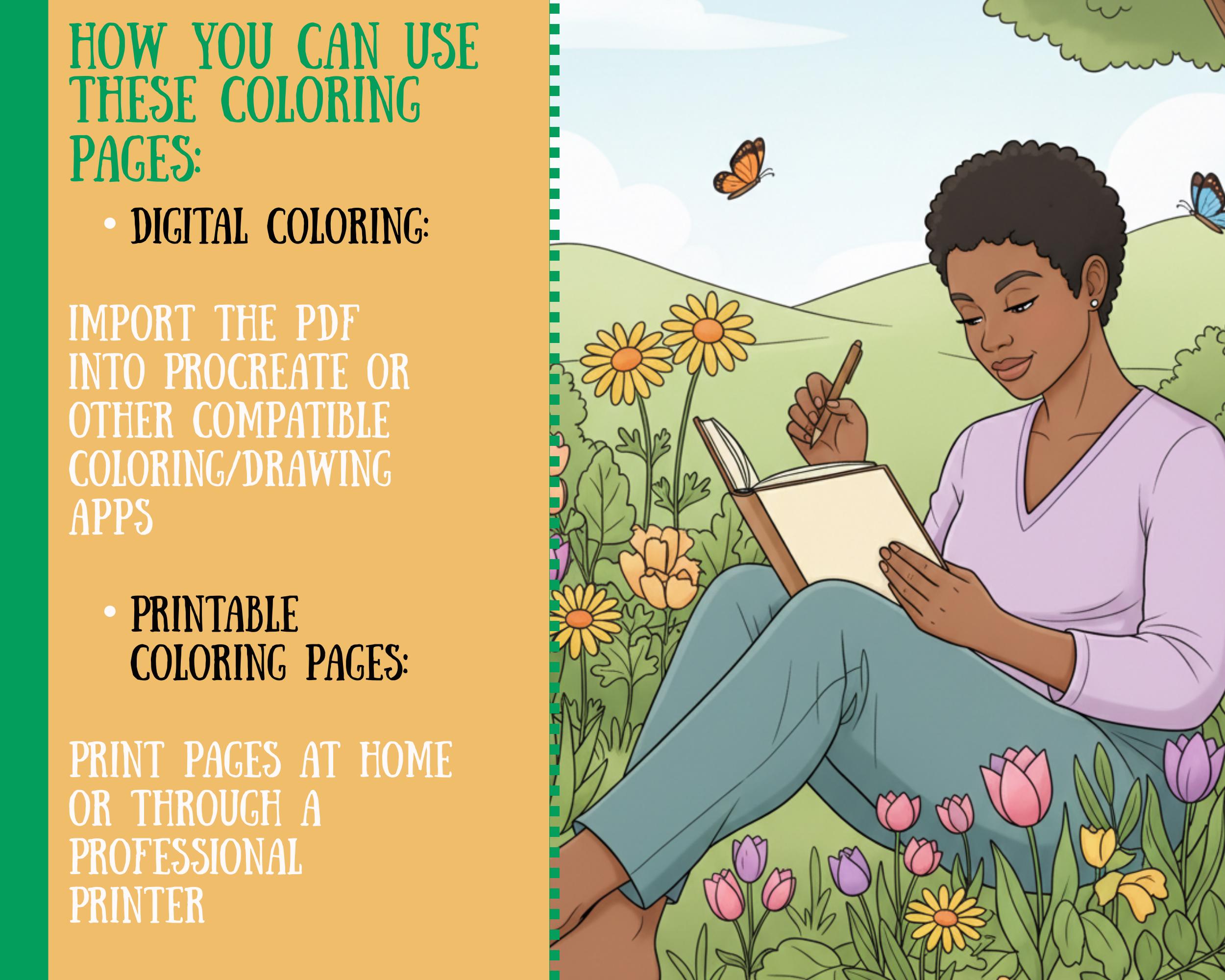 Spring Coloring Pages for Adults | Instant Download PDF - Etsy