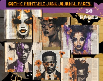 Gothic Junk Journal Printables | Halloween Ephemera | Digital Download