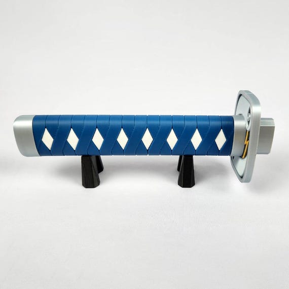 Katana Giapponese Decorativa Blu - Spada In Plastica Per Arredamento Stile Orientale