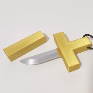 EINZELSTÜCK Dracule Mihawk's Cross Taschenmesser/Handgefertigtes einziehbares Schwert/Handgefertigtes Japanisches Katana/ Anime/Cosplay/Colapsing Katana