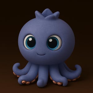 Blueberrinni Octopussini / Viral Italian Brainrot / 3D Print Handmade / Brainrot Collectible / Internet meme /Funny 3D Printed Desk Decor
