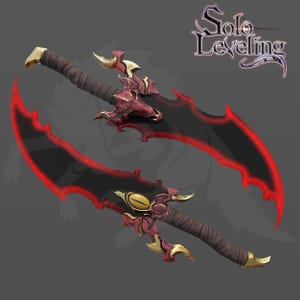 Pugnali del Re Demone da Solo Leveling per cosplay Spada / Cosplay / Stampa 3D / Fatto a mano / Cosplay Anime / Spada Cosplay / Dipinto a mano / Costume