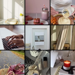 320 aesthetic faceless stock videos, IG reels, minimalist, social media stock, women faceless, selfcare videos, lifestyle videos