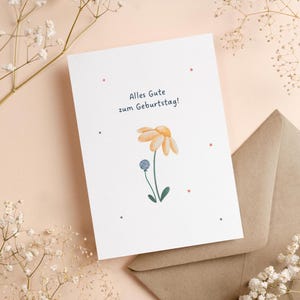Karte Geburtstag Grußkarte Blume Geburtstagskarte "Alles Gute zum Geburtstag!"