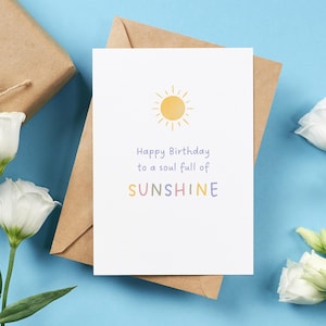 Karte Geburtstag Grußkarte Sonne Geburtstagskarte "Happy Birthday Sunshine"