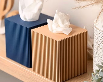Modern Tissue Box Cover, Minimalist Kleenex Holder, Bathroom Decor, Desk & Bedroom Accessory, Living Room Decor, Housewarming Gift