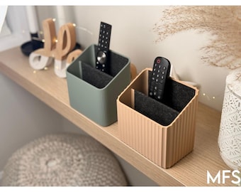 Moderne afstandsbediening voor tv met 2 sleuven, houder voor afstandsbediening, minimalistisch salontafeldecor, externe caddy, controllerstandaard, opbergruimte in de woonkamer