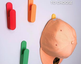 Minimalist Coat & Hat Hooks for Entryway, Hallway or Bedroom, Modern Colorful Wall Hangers, Playful Home Décor