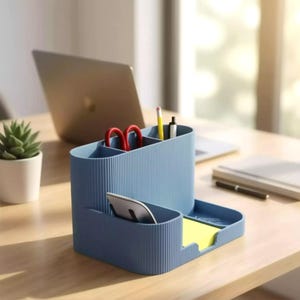 Organiseur de bureau personnalisé, Porte-notes et porte-stylo, Organiseur de bureau, Accessoires de bureau, Rangement de l'espace de travail, Décoration de bureau