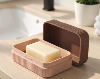 Travel Soap Holder Case with Drip Tray | Portable Soap Box for Camping, Van Life & Travel | Leakproof Soap Container