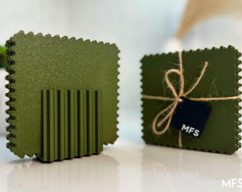 Drink Coaster Set: Modern Minimalist Style (With Holder Stand)