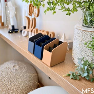 Portatelecomando / Organizzatore moderno per divano / Supporto per telecomando TV a 3 slot / Arredamento minimalista per la casa