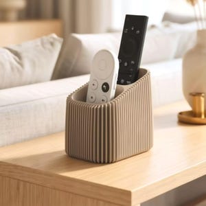 Houder voor afstandsbediening: met vilt gevoerd, organizer met 2 sleuven - modern ontwerp