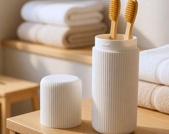 Soporte de viaje para cepillo de dientes, estuche compacto impreso en 3D (ligero y delgado)