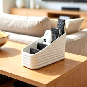 Caddy met afstandsbediening: strakke opberger met vilten voering (voor 5 afstandsbedieningen)