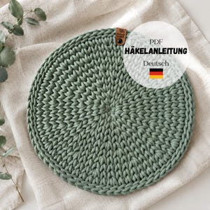 PDF Crochet Placemat Pattern | Crochet Cotton Cord Placemat | DIY Table Decoration | Boho & Scandinavian Placemat | Digital Download