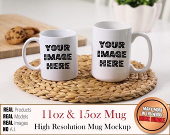 Tassenmodell 15 Unzen 11 Unzen ein Bild - Zweifarbige Keramik-Kaffeetassen verfügbar - Akzentbecher Mock POD Bundle-Bulk Dye Sublimation Akzentbecher Mockup