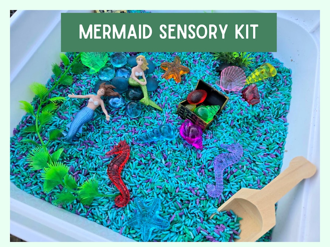 Mermaid Sensory Bin Kit – Ocean Pretend Play - Montessori - Sensory ...