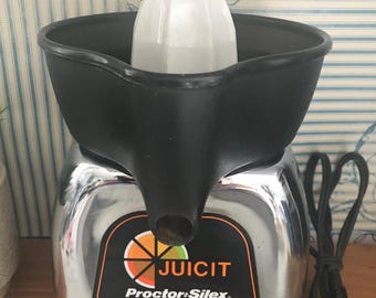 Spremiagrumi elettrico vintage Proctor-Silex "Juicit" - Prodotto negli USA, resistente, finitura cromata
