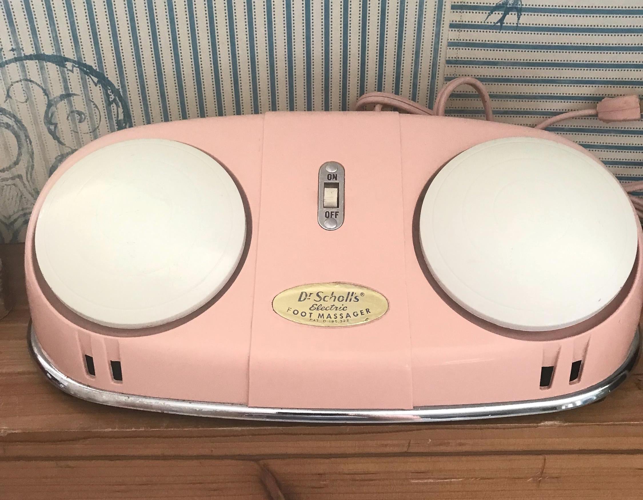 Vintage Dr. Scholl's Electric Foot Massager Model 411 Retro Pink Chrome Mid Century 1960s Spa Decor - Etsy Vintage Dr. Scholl's Electric Foot Massager Model 411 Retro Pink Chrome Mid Century 1960s Spa Decor - Etsy
