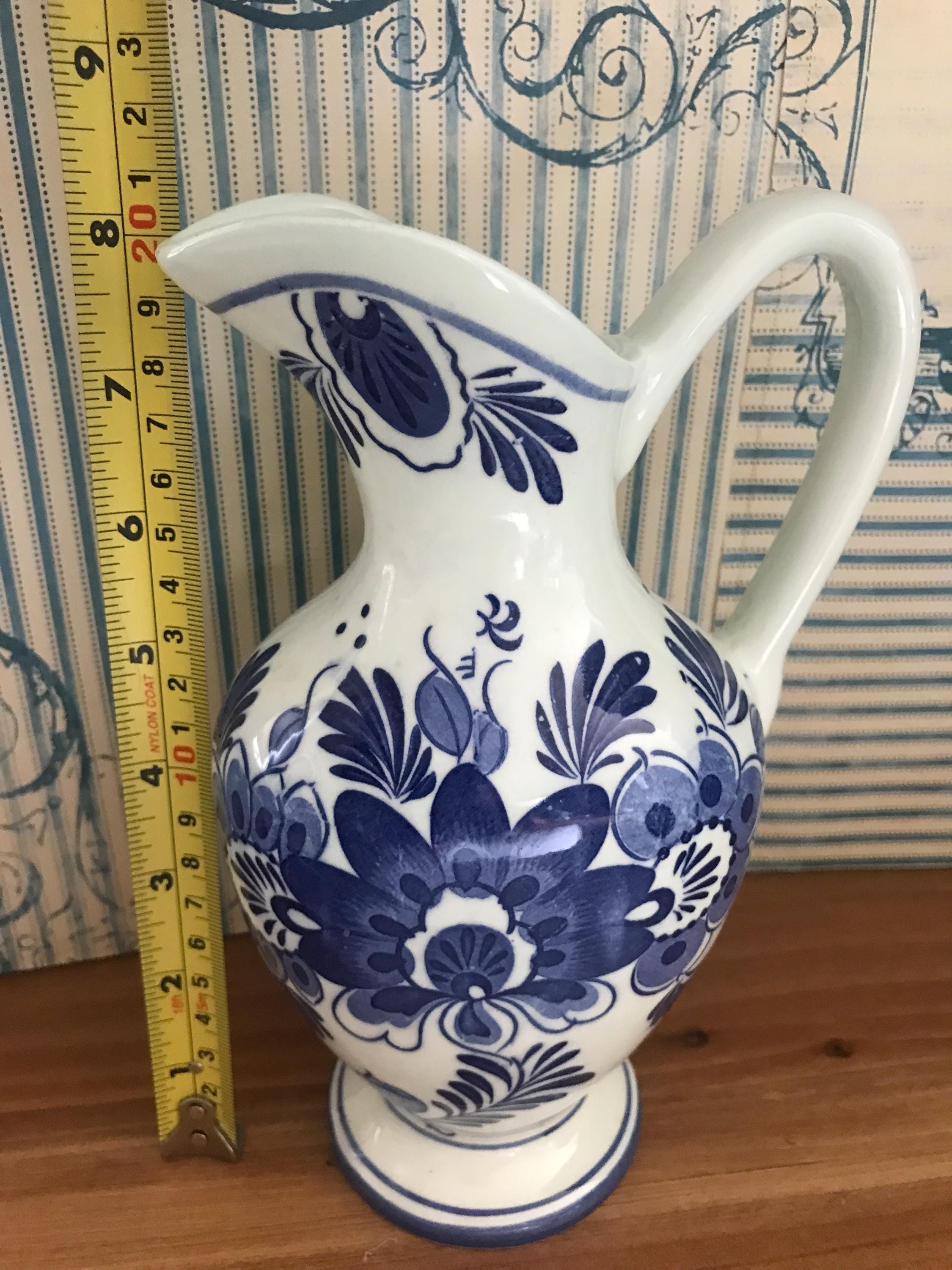 イタリア製 ヴィンテージ 陶器製 花柄 ピッチャー #デルフト ヴィンテージ 陶器製 花柄ピッチャー #デルフト Delft tulip
