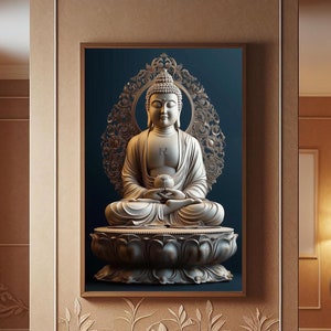 Buddha Wall Art,Tempered Glass Wall Art, Buddha Wall Decor,Glass Printing,Large Wall Art,Indian Wall Art,Hindu Wall Art,Buddha Wall Painting