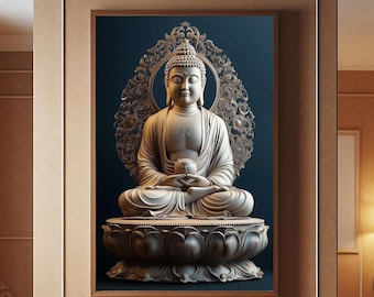 Buddha Wall Art,Tempered Glass Wall Art, Buddha Wall Decor,Glass Printing,Large Wall Art,Indian Wall Art,Hindu Wall Art,Buddha Wall Painting