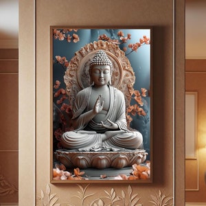Buddha Wall Art,Tempered Glass Wall Art, Buddha Wall Decor,Glass Printing,Large Wall Art,Indian Wall Art,Hindu Wall Art,Buddha Wall Painting