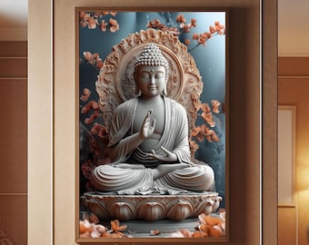 Buddha Wall Art,Tempered Glass Wall Art, Buddha Wall Decor,Glass Printing,Large Wall Art,Indian Wall Art,Hindu Wall Art,Buddha Wall Painting