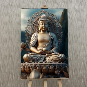 Buddha Wall Art,Tempered Glass Wall Art, Buddha Wall Decor,Glass Printing,Large Wall Art,Indian Wall Art,Hindu Wall Art,Buddha Wall Painting