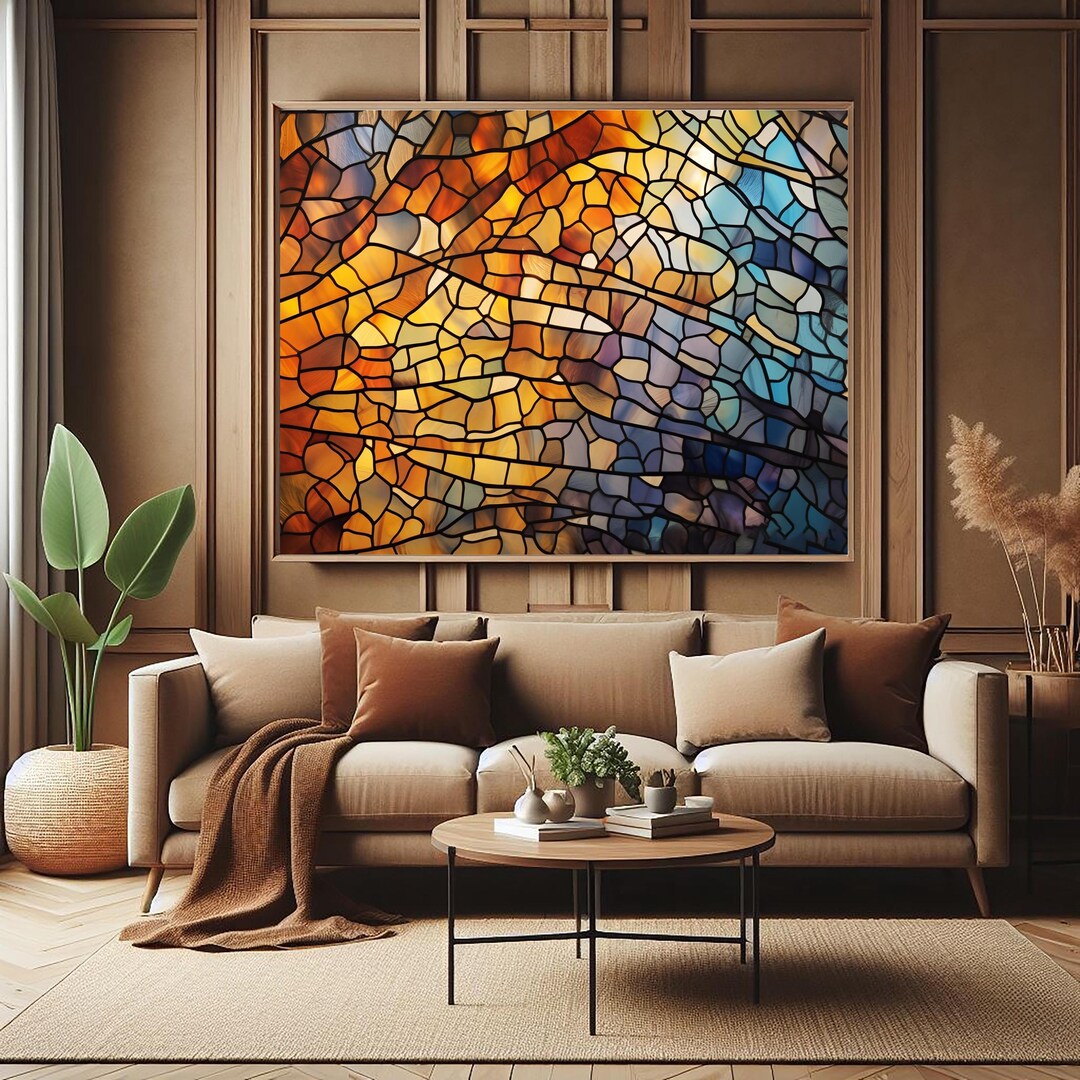 Tempered Glass Mosaic Wall Art, Extra Large Wall Art, Vivid Wall Decor ...