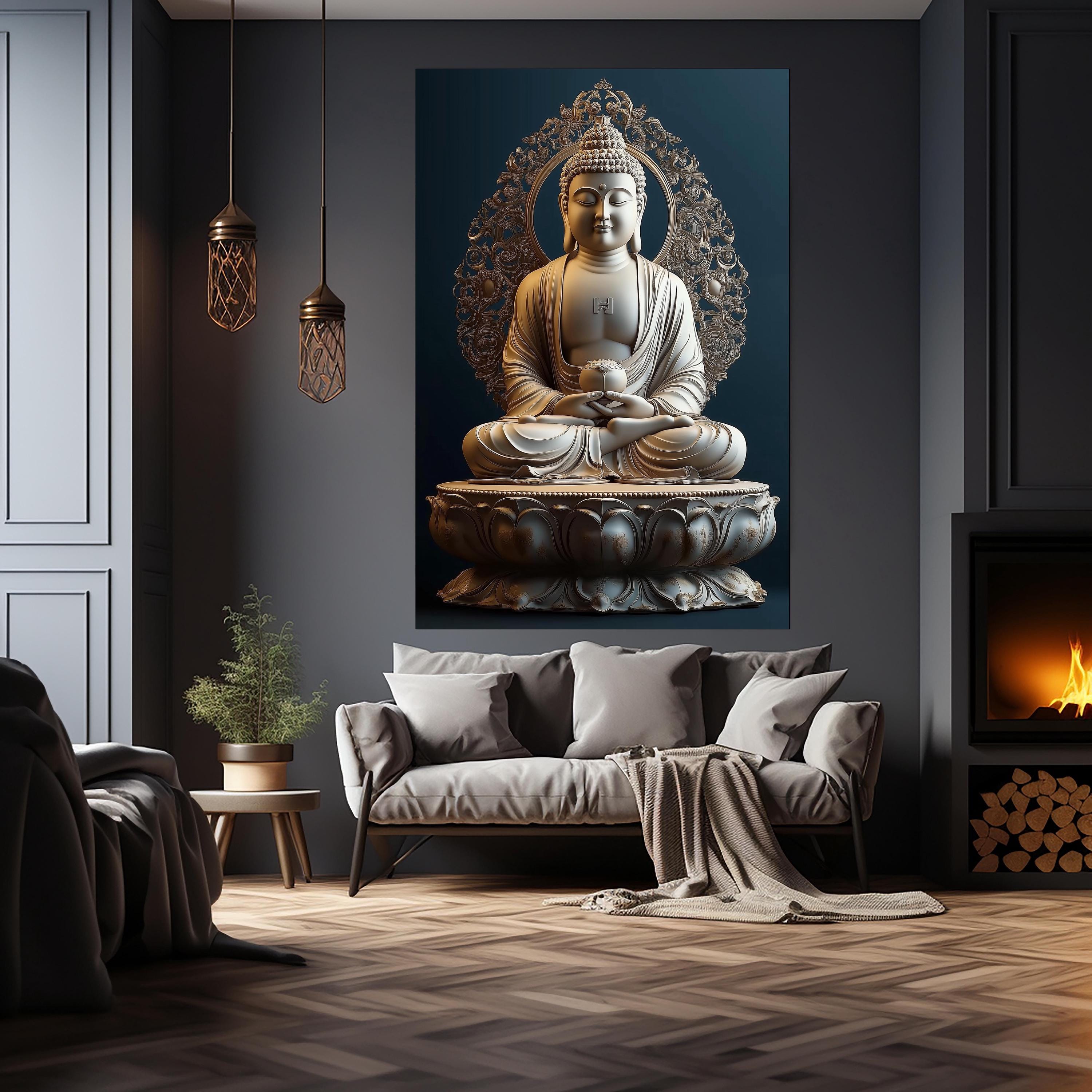 Buddha Wall Art,tempered Glass Wall Art, Buddha Wall Decor,glass ...